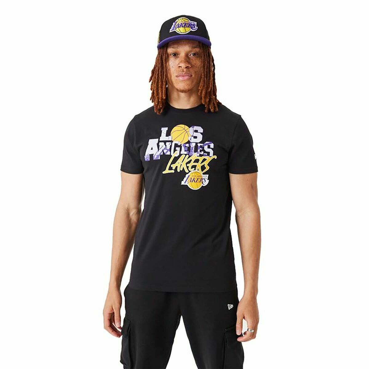Футболка с коротким рукавом мужская New Era  NBA Infill Graphic LA Lakers-4
