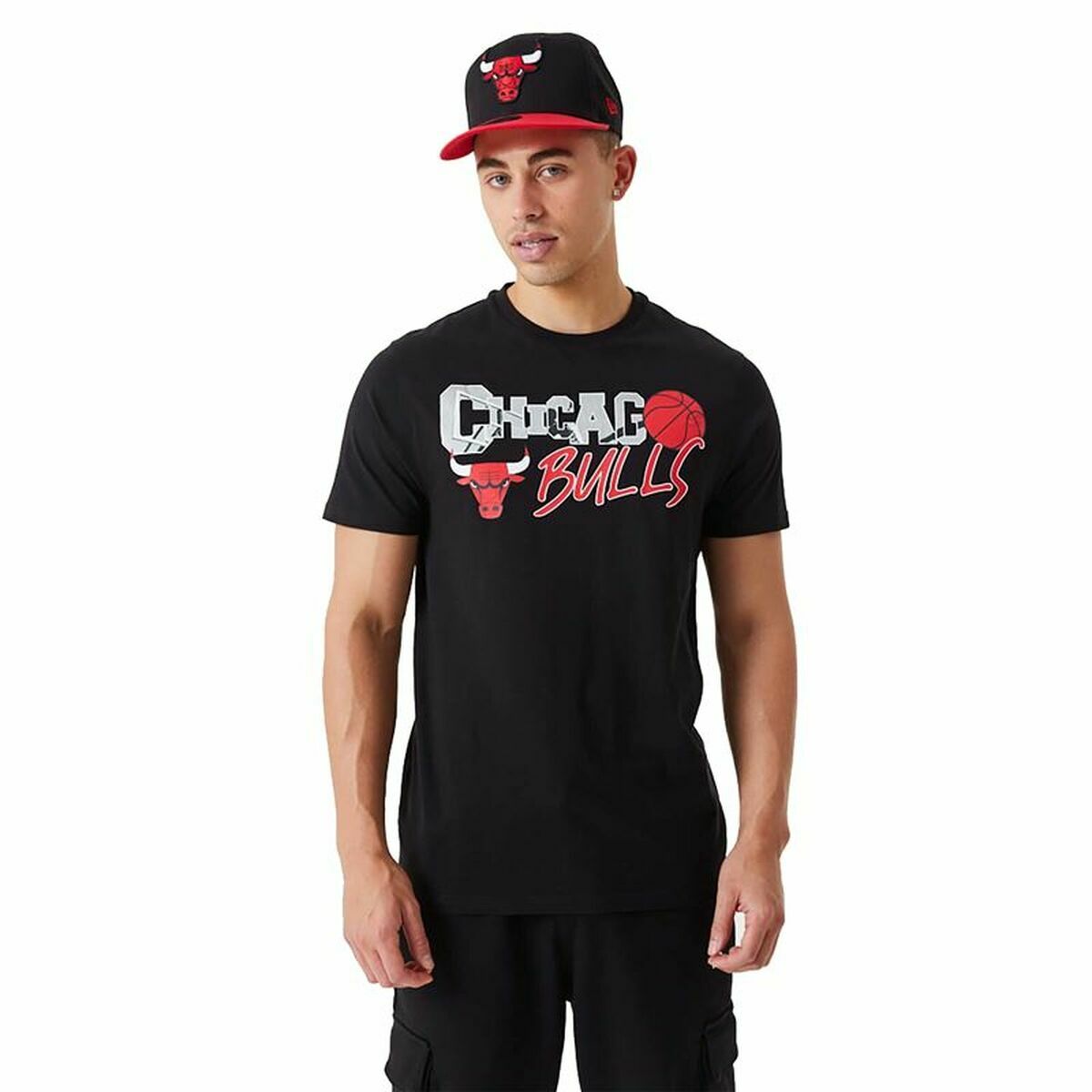 Футболка с коротким рукавом мужская New Era NBA Infill Graphic Chicago Bulls-4