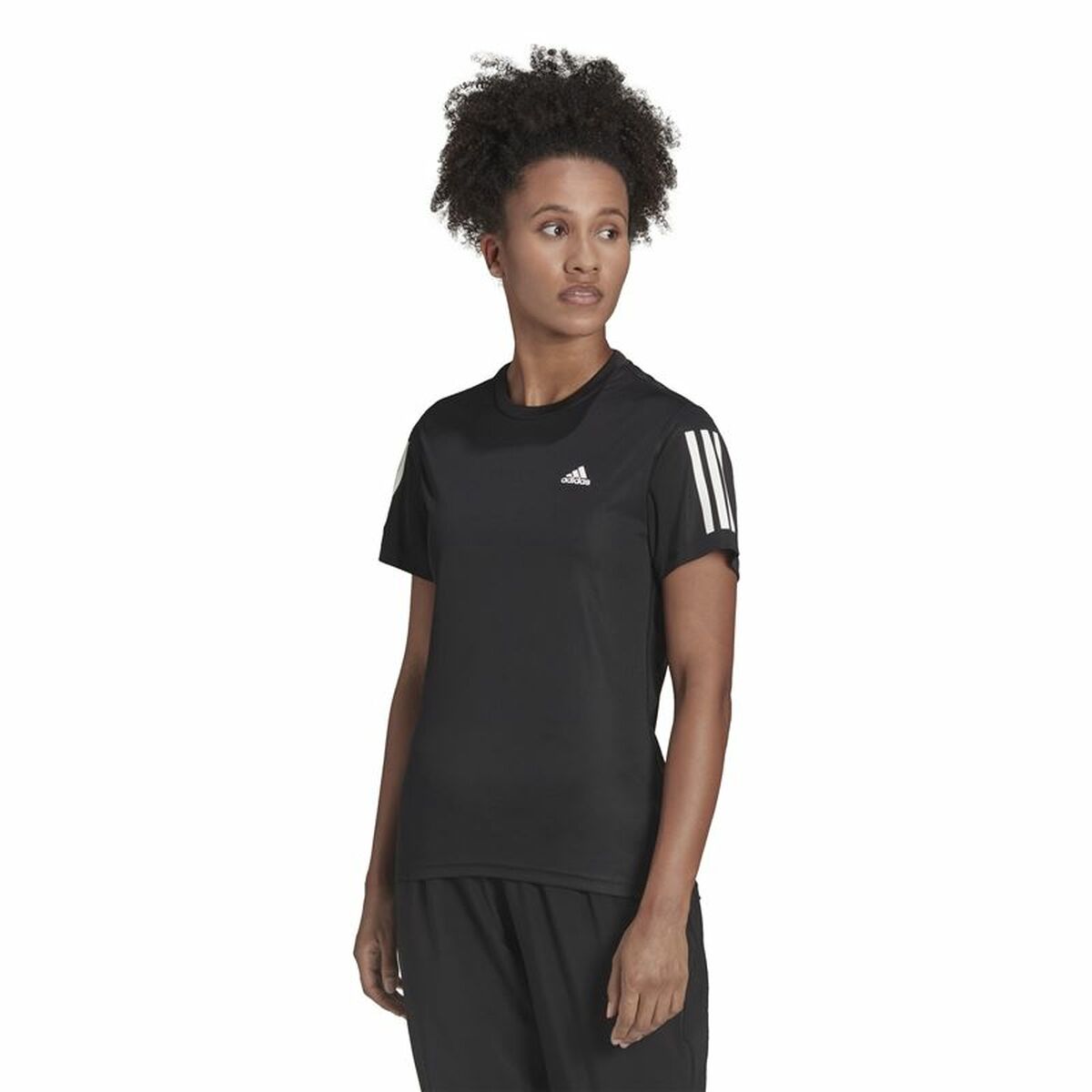 Футболка с коротким рукавом женская Adidas Own the Run Чёрный-7