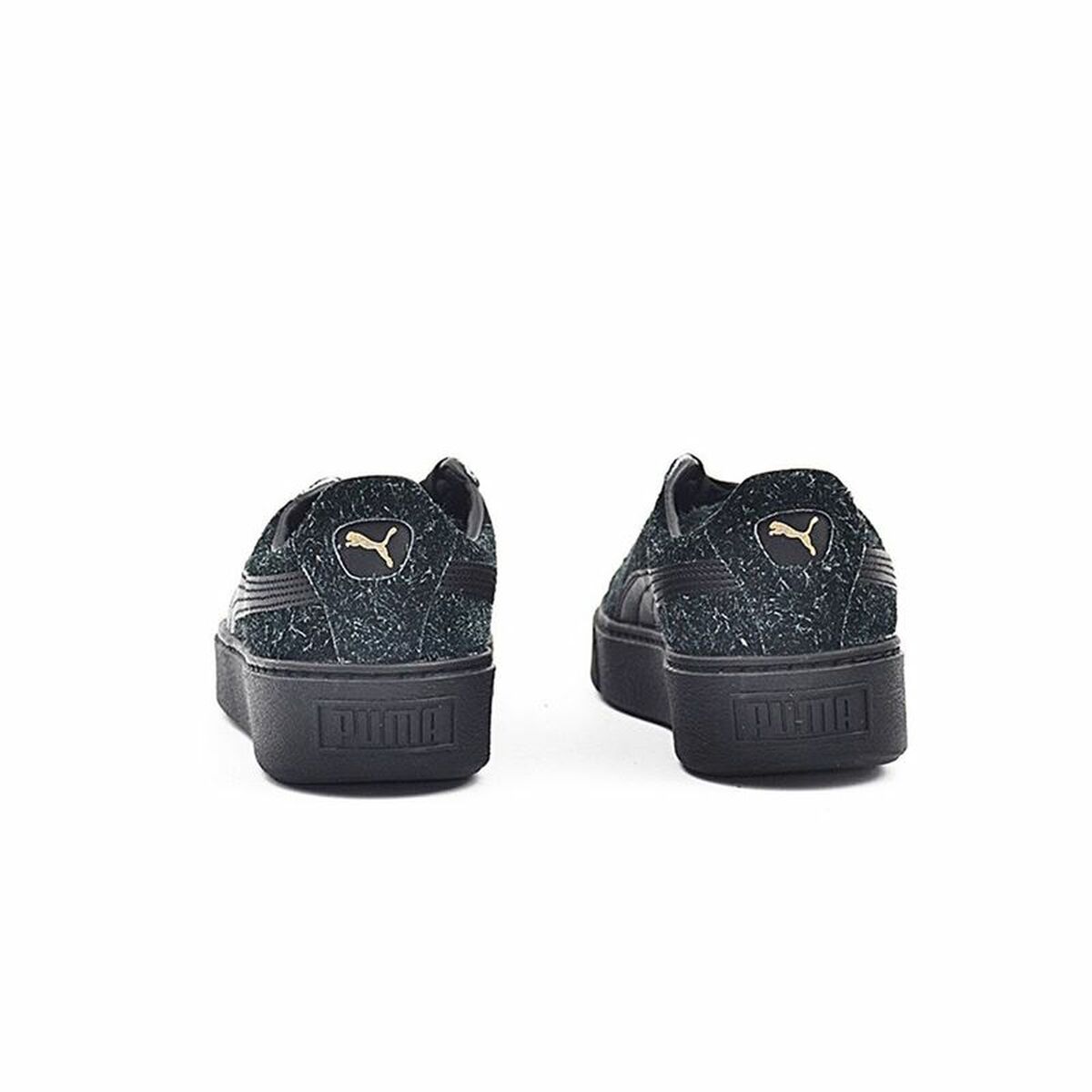 Женские спортивные кроссовки Puma Suede Platform Eletal Чёрный-4