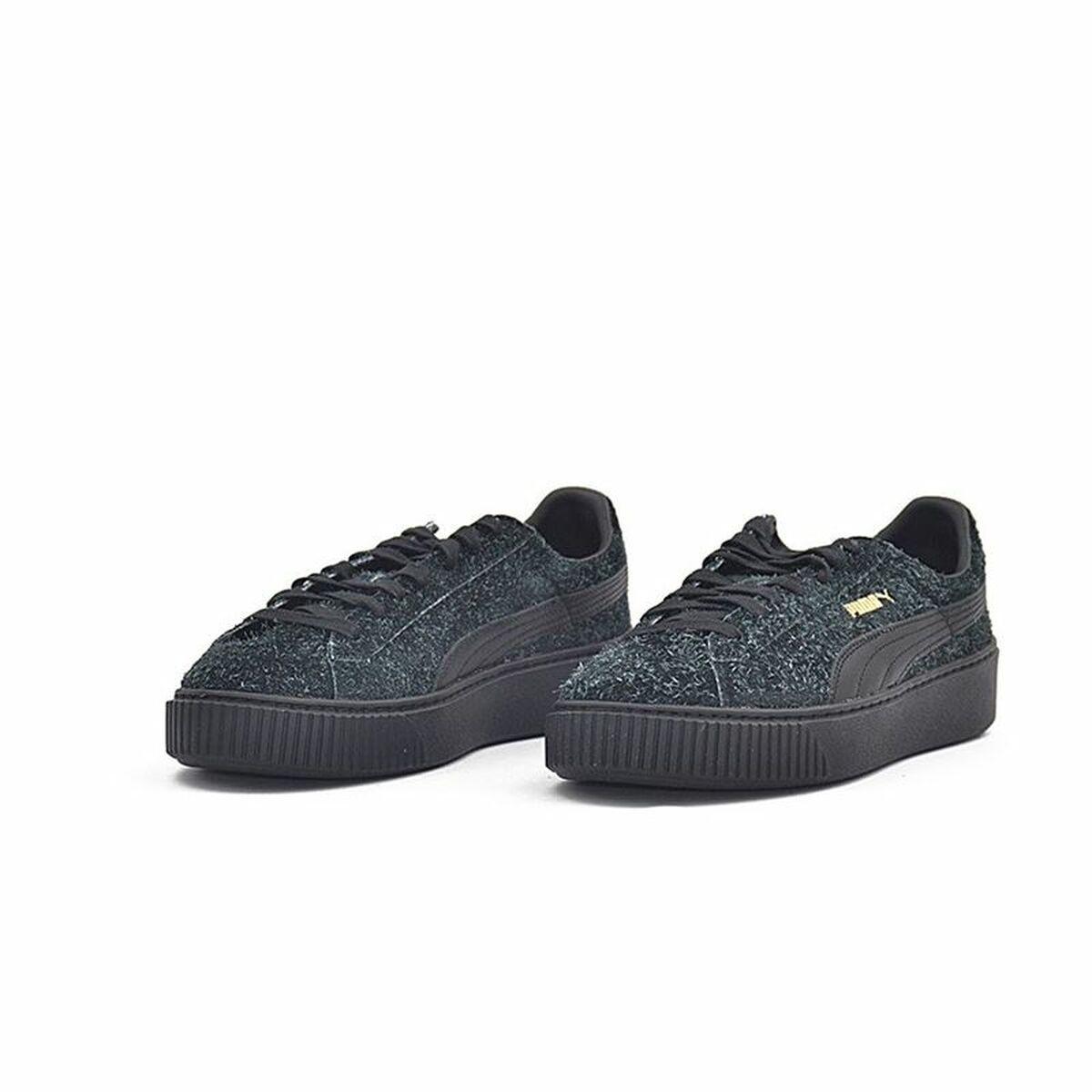 Женские спортивные кроссовки Puma Suede Platform Eletal Чёрный-5