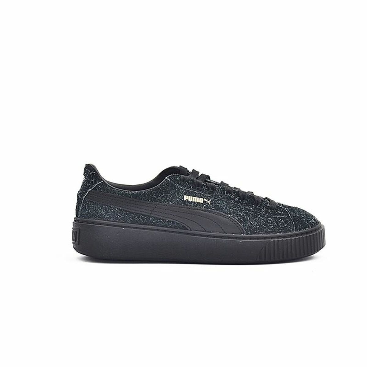 Женские спортивные кроссовки Puma Suede Platform Eletal Чёрный-6