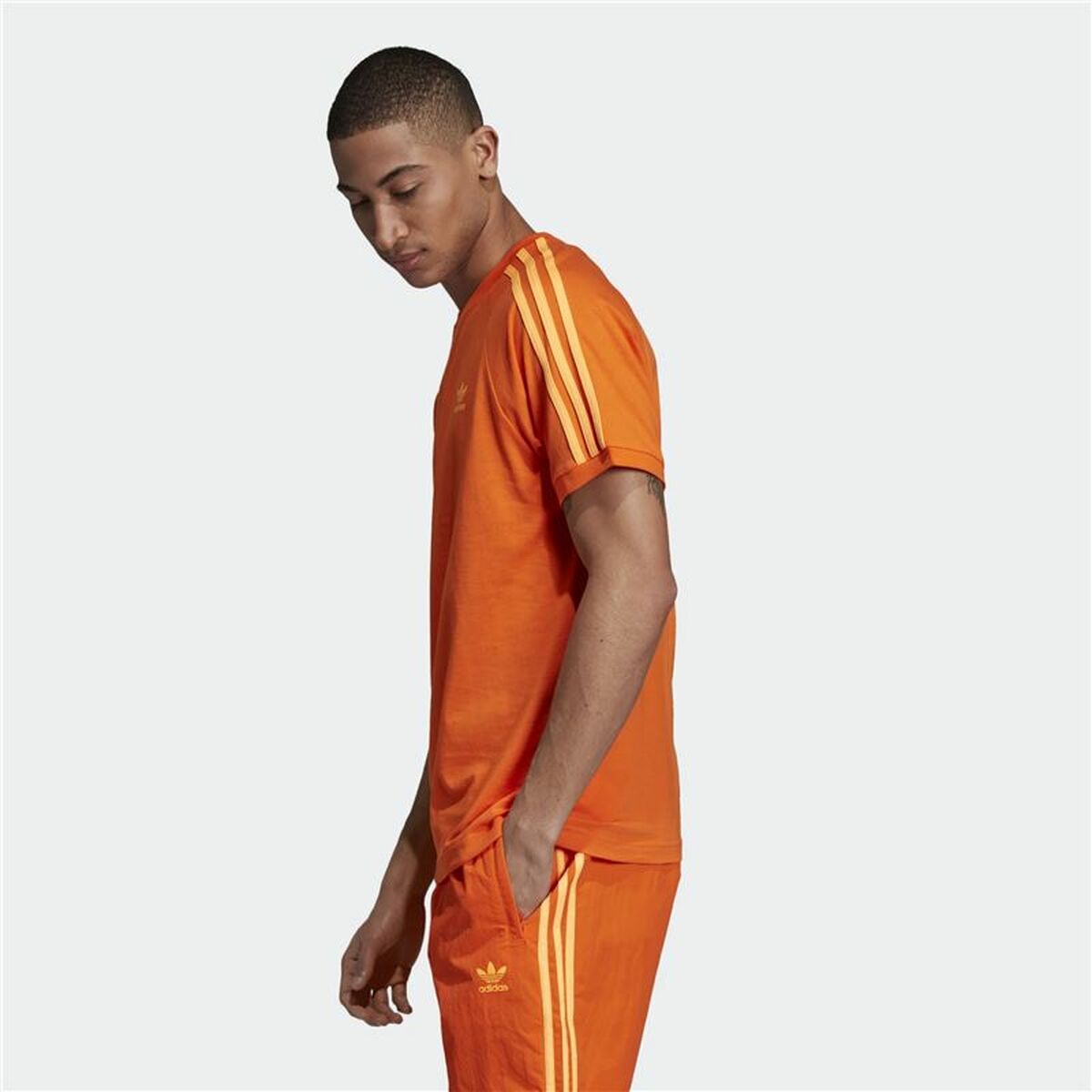 Футболка с коротким рукавом мужская Adidas 3 Stripes Оранжевый-3