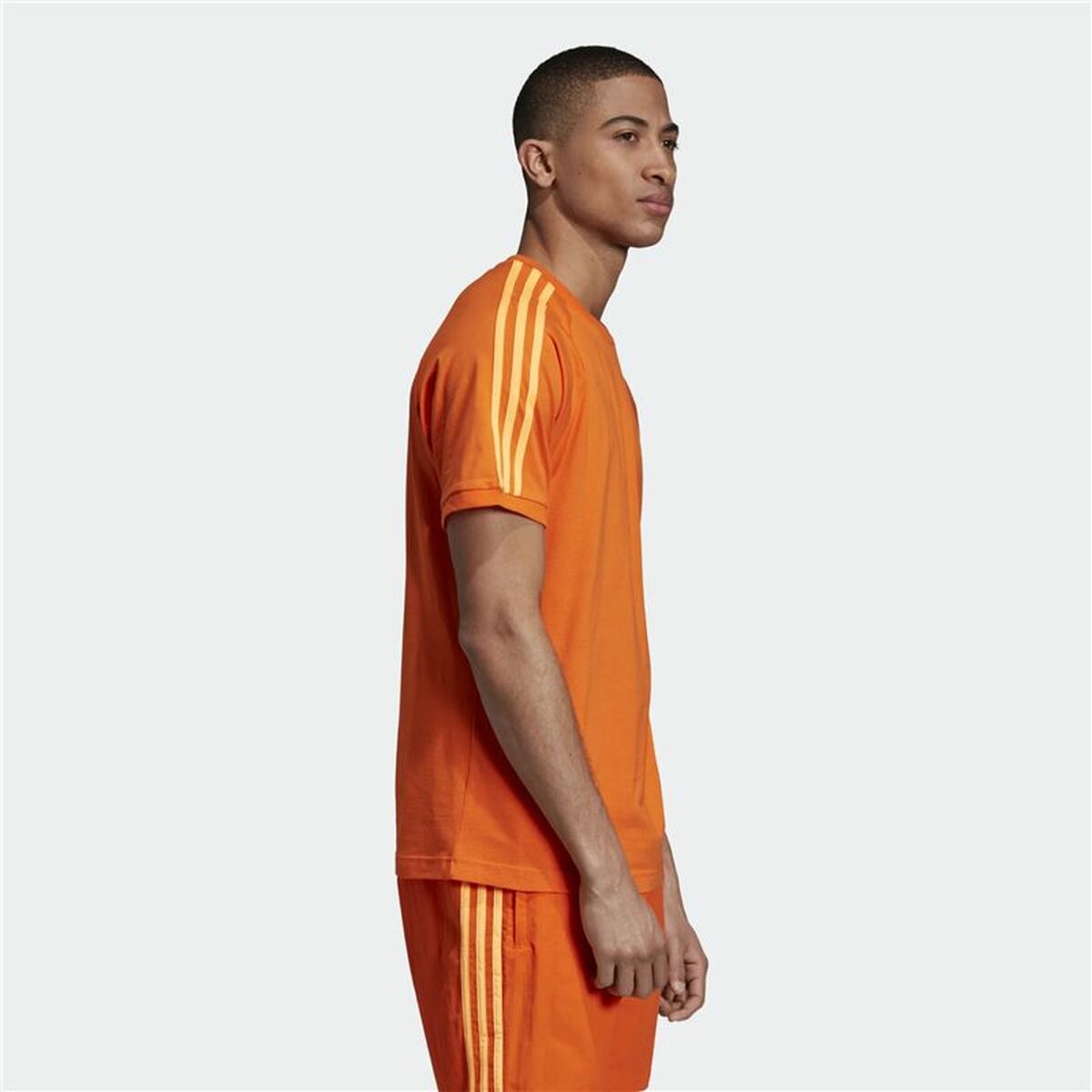 Футболка с коротким рукавом мужская Adidas 3 Stripes Оранжевый-5