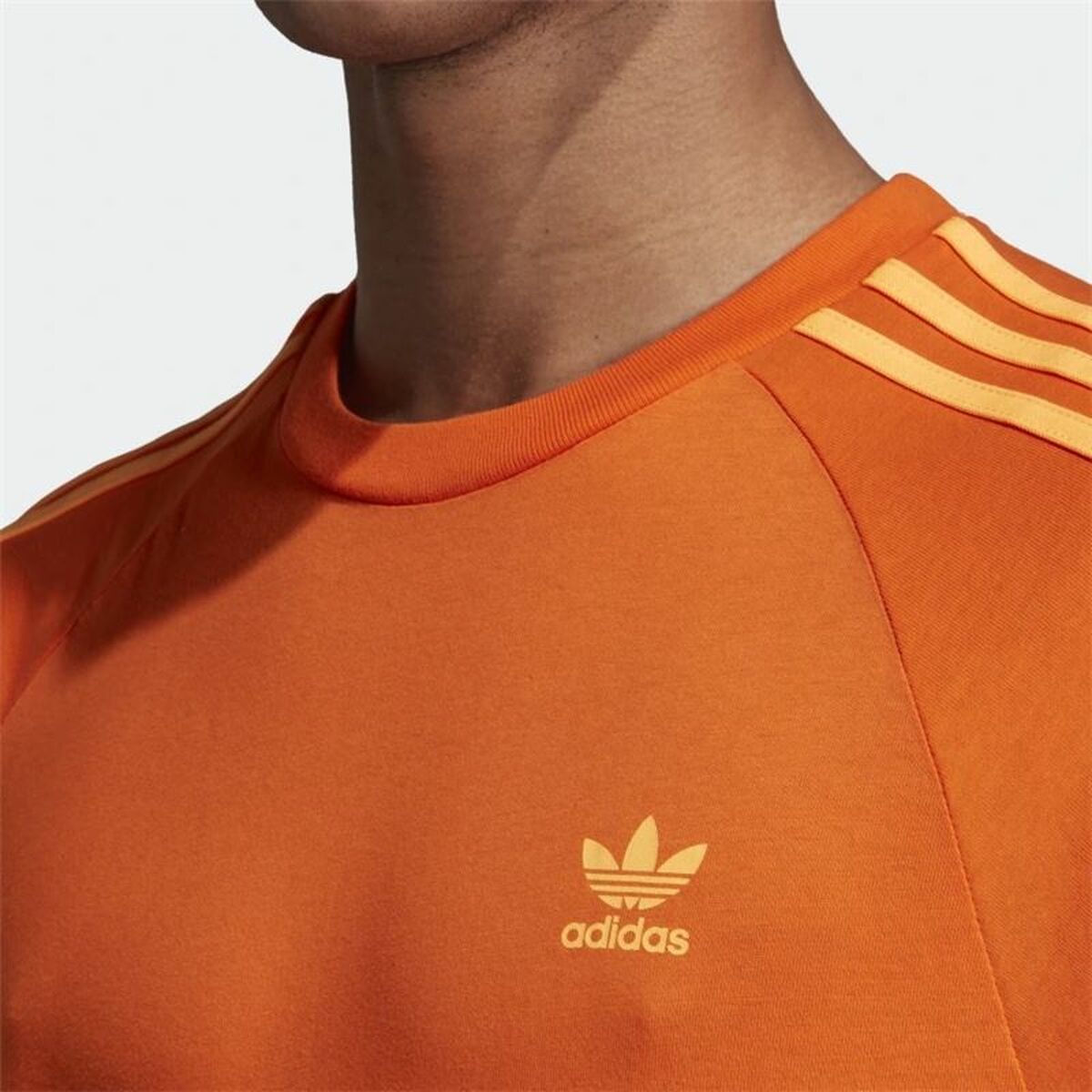 Футболка с коротким рукавом мужская Adidas 3 Stripes Оранжевый-6