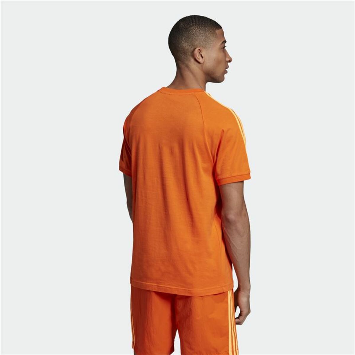 Футболка с коротким рукавом мужская Adidas 3 Stripes Оранжевый-4