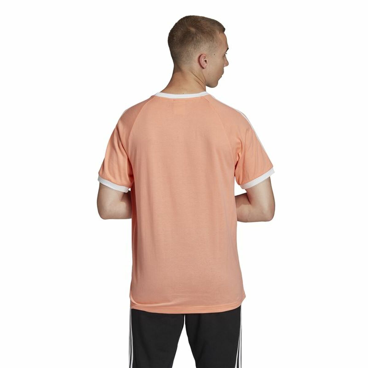 Футболка с коротким рукавом мужская Adidas 3 stripes Лососевый-4