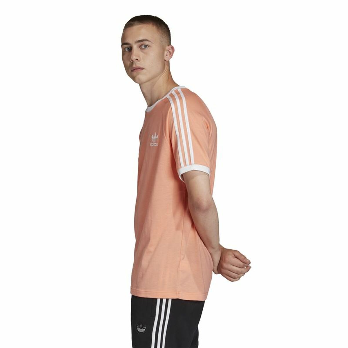 Футболка с коротким рукавом мужская Adidas 3 stripes Лососевый-6