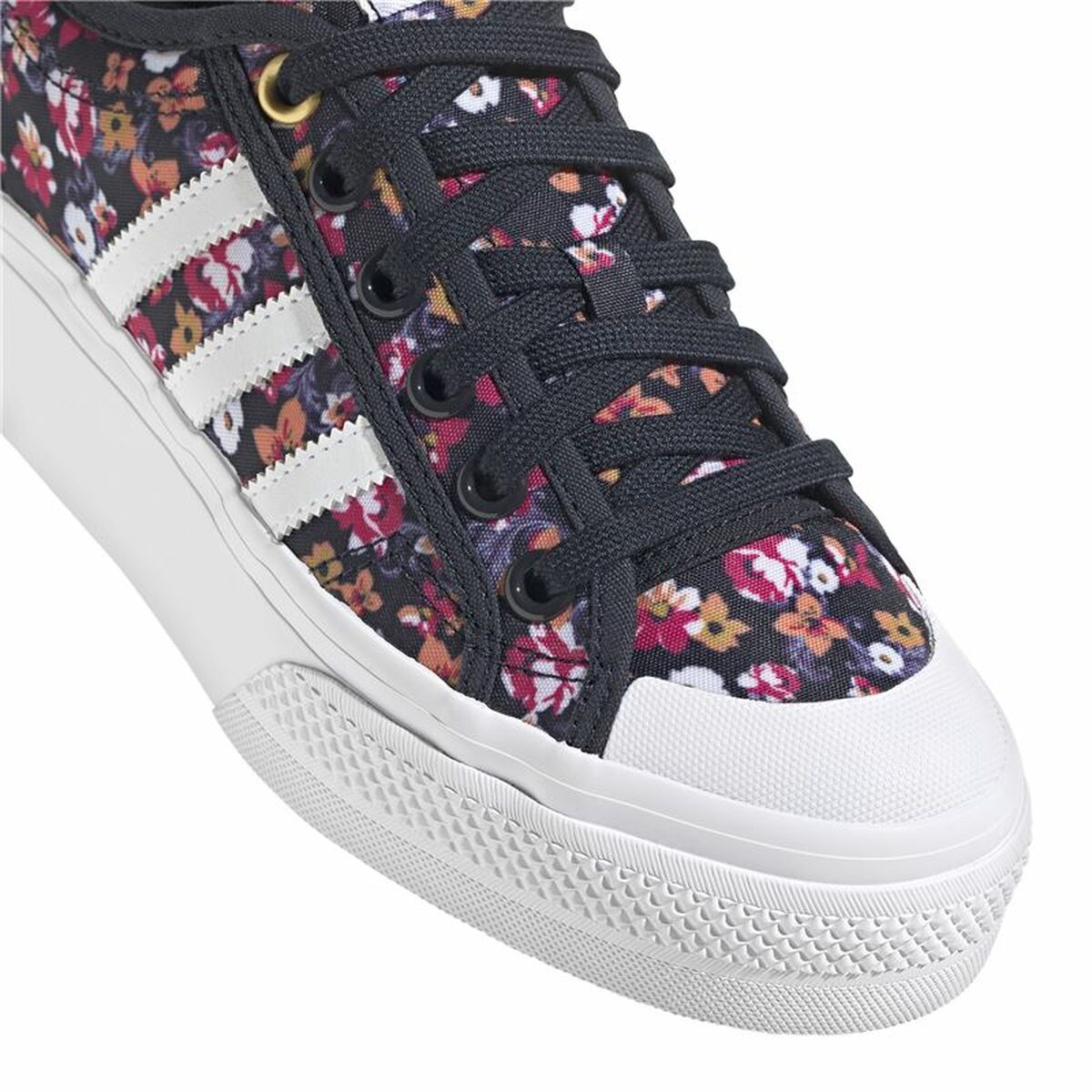 Женские спортивные кроссовки Adidas Nizza Platform Чёрный-2