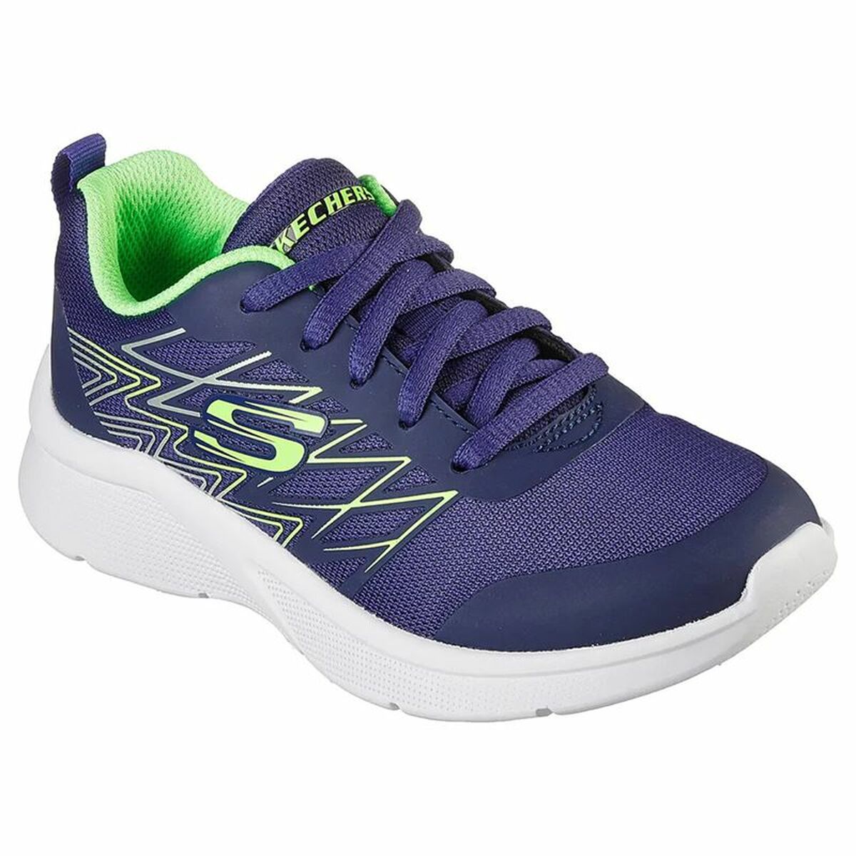 Детские спортивные кроссовки Skechers Microspec Quick Sprint Тёмно Синий-2