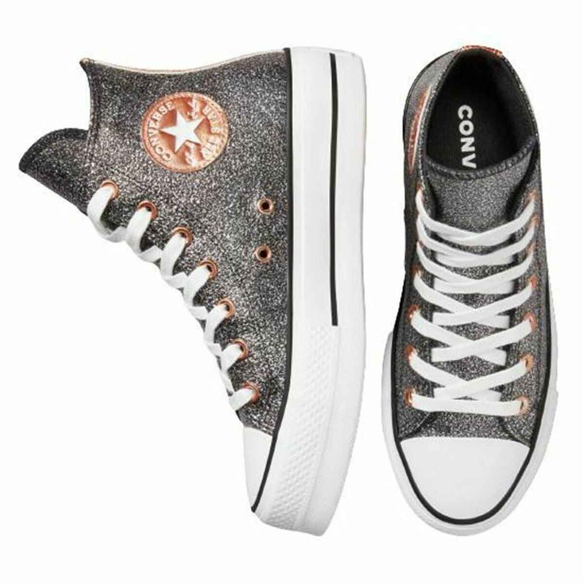 Женская повседневная обувь Converse Chuck Taylor All-Star Lift Чёрный-3