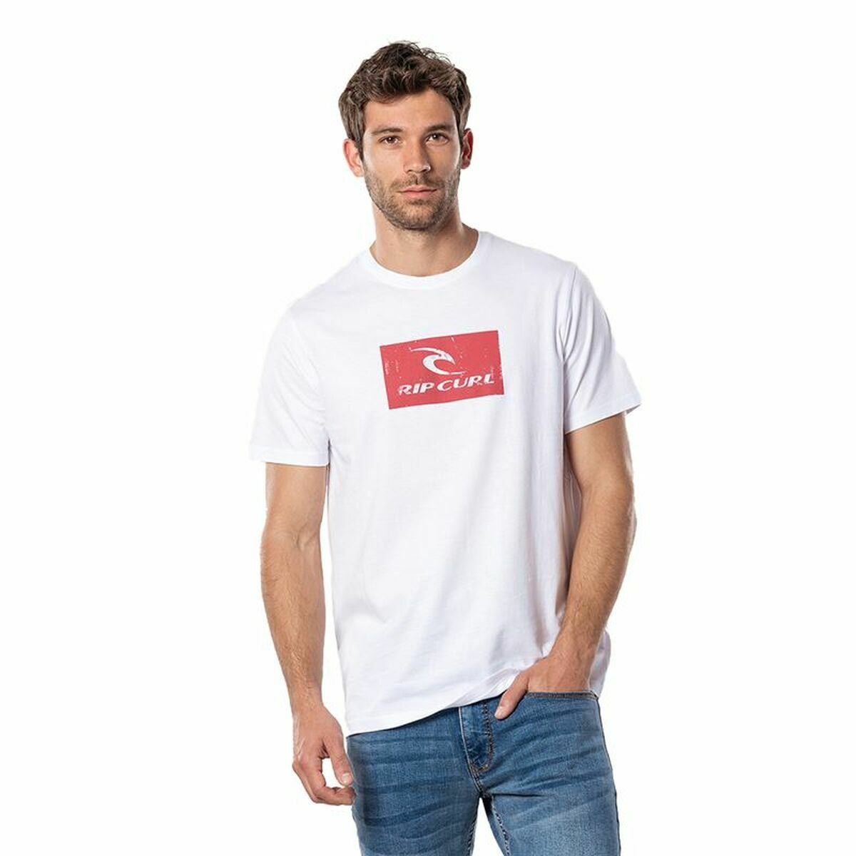 T-shirt à manches courtes homme Rip Curl Hallmark Blanc Homme-2
