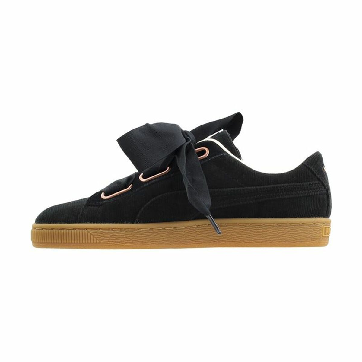 Женские спортивные кроссовки Puma  Basket Heart Corduroy Чёрный-2