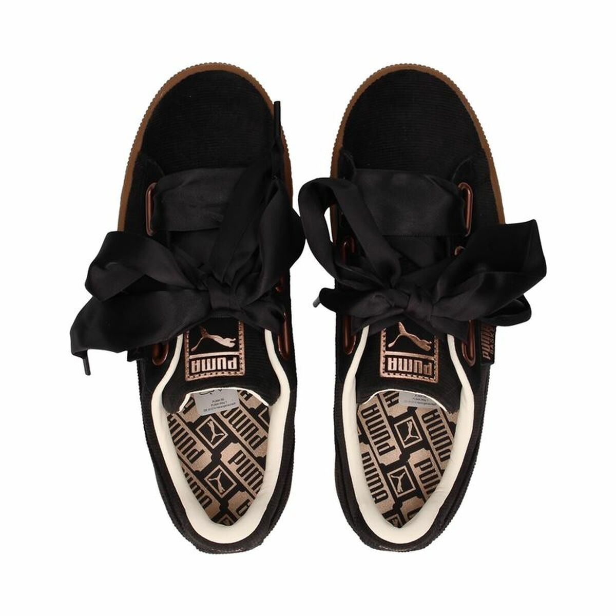 Женские спортивные кроссовки Puma  Basket Heart Corduroy Чёрный-7