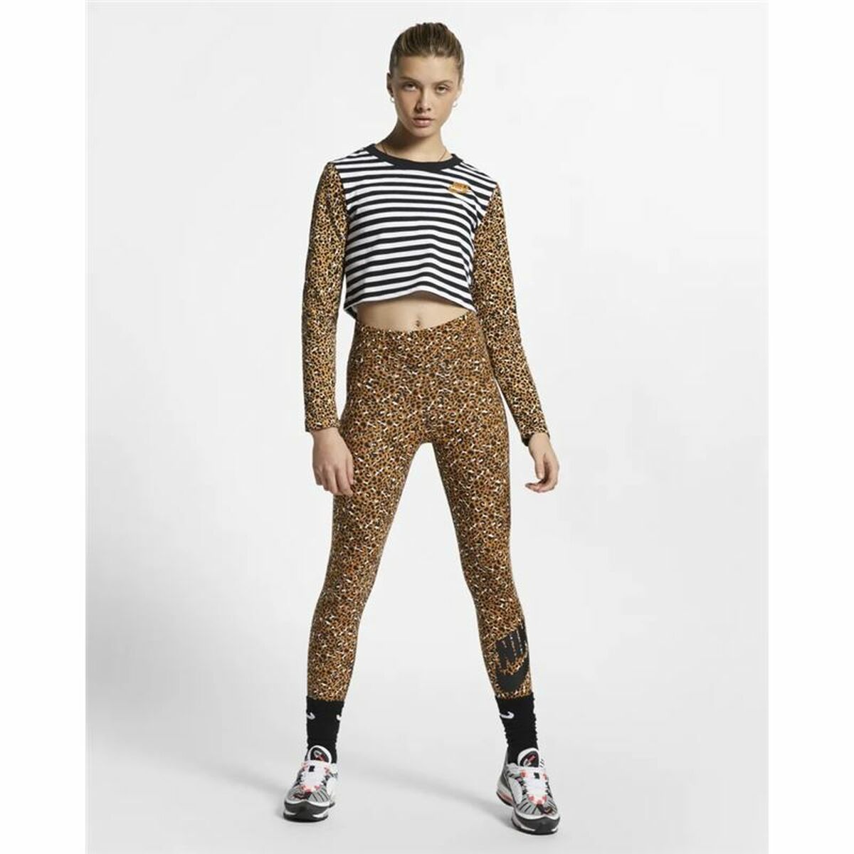 Футболка с длинным рукавом женская Nike Animal Print-2