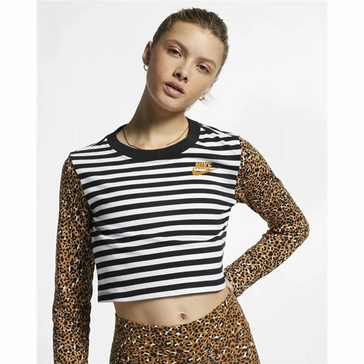 Футболка с длинным рукавом женская Nike Animal Print-5