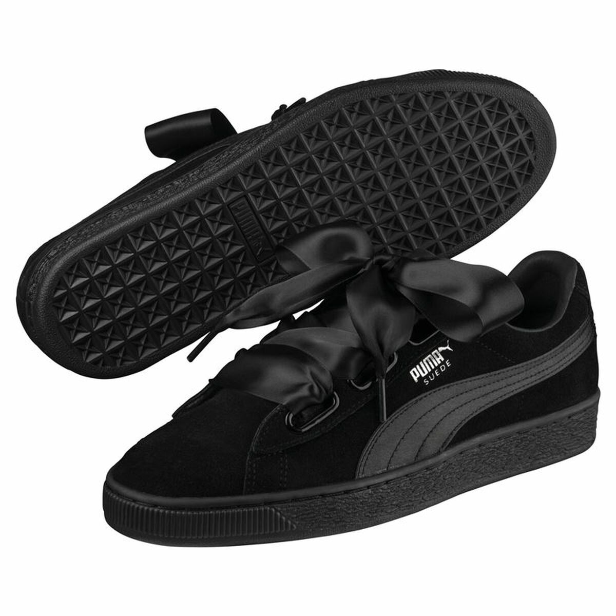 Женская повседневная обувь Puma Suede Heart Ep Чёрный-6