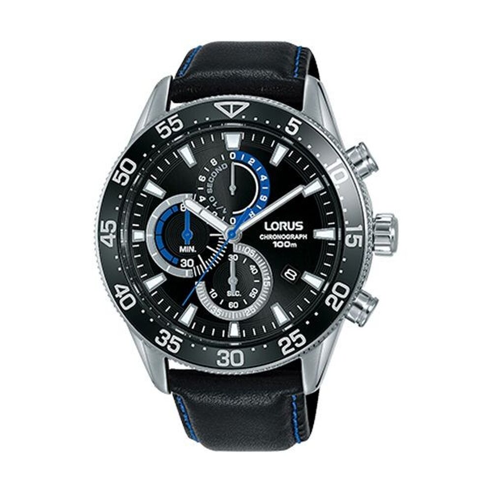 Чоловічий годинник Lorus SPORTS Чорний (^ 45 mm)