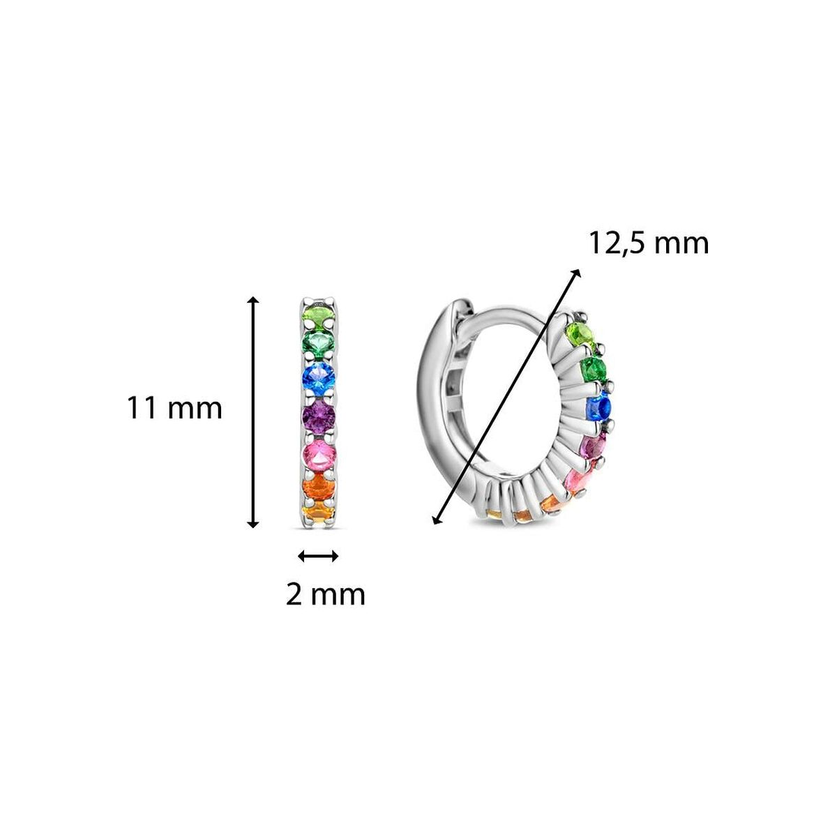 Ti Sentoウィメンズイヤリング7906MC-3