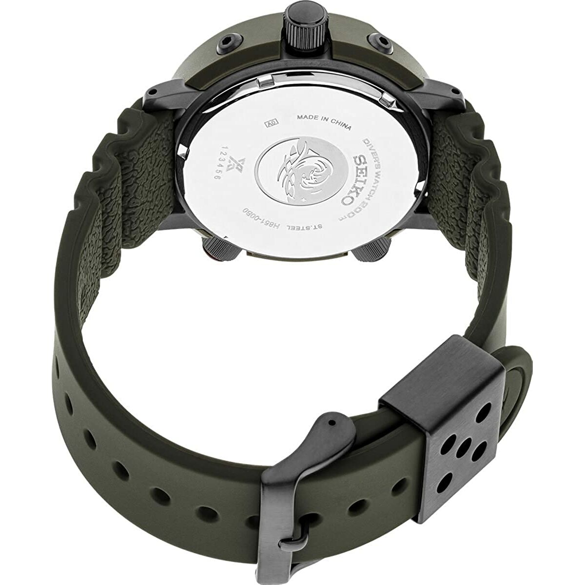 Erkek Saati Seiko SNJ031P1 Siyah Yeşil-2