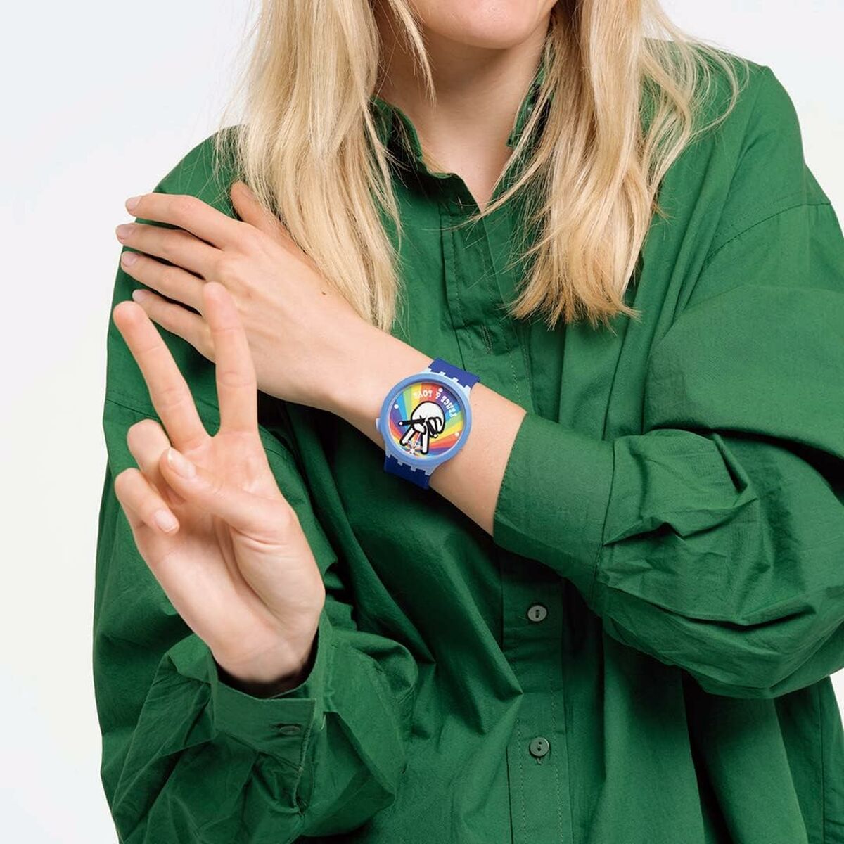 Erkek Swatch PEACE HAND LOVE İzle (Ø 47 mm)-2