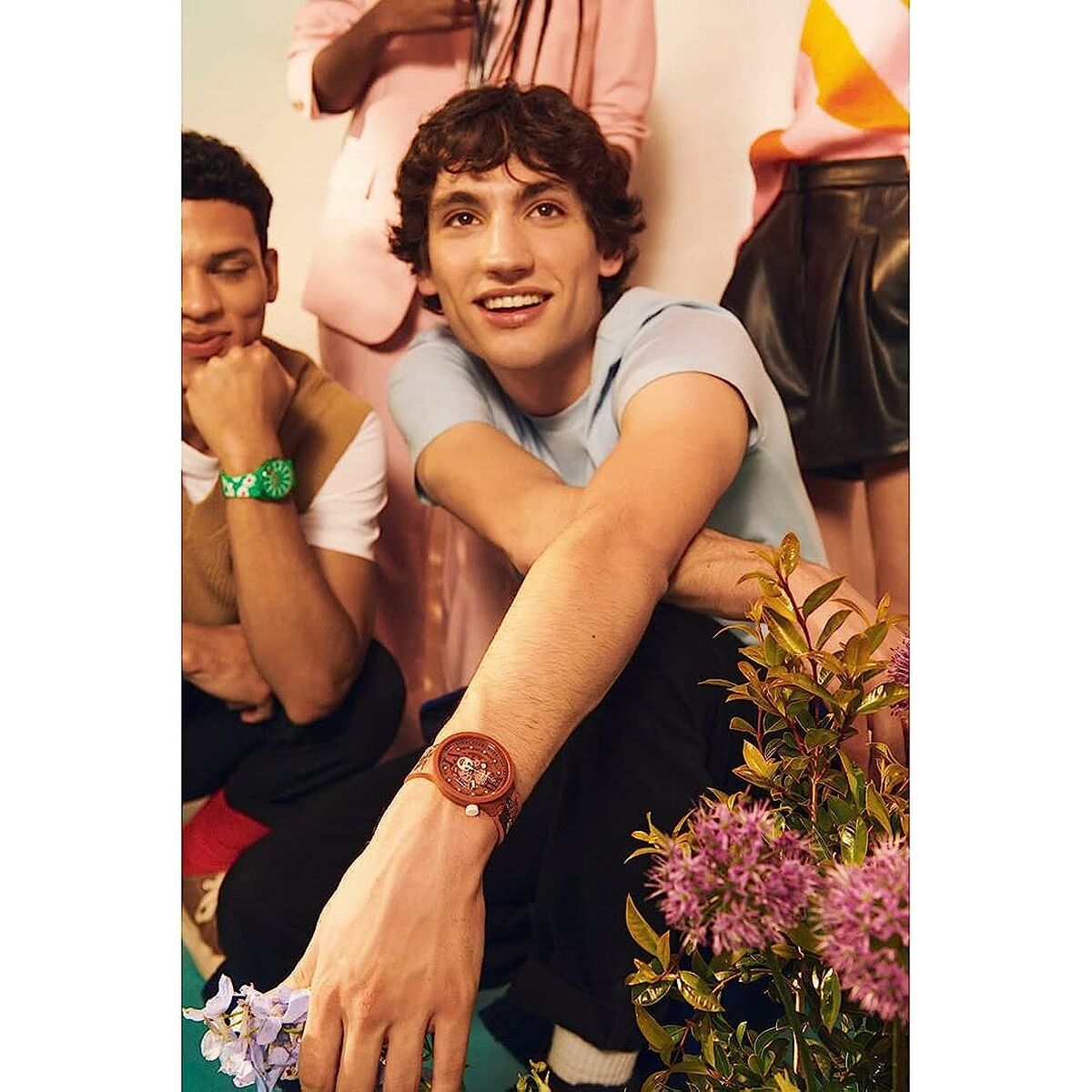 Erkek saati Swatch CAMOFLOWER COTTON (Ø 47 mm)-3