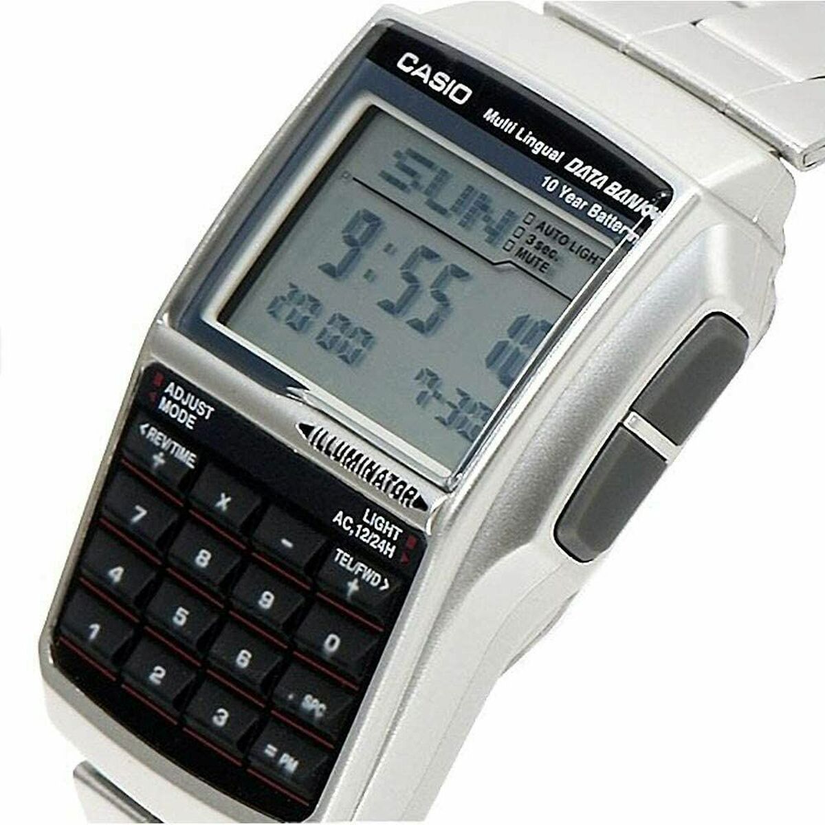 Часы унисекс Casio EAW-DBC-32D-1A Чёрный Серебристый-3