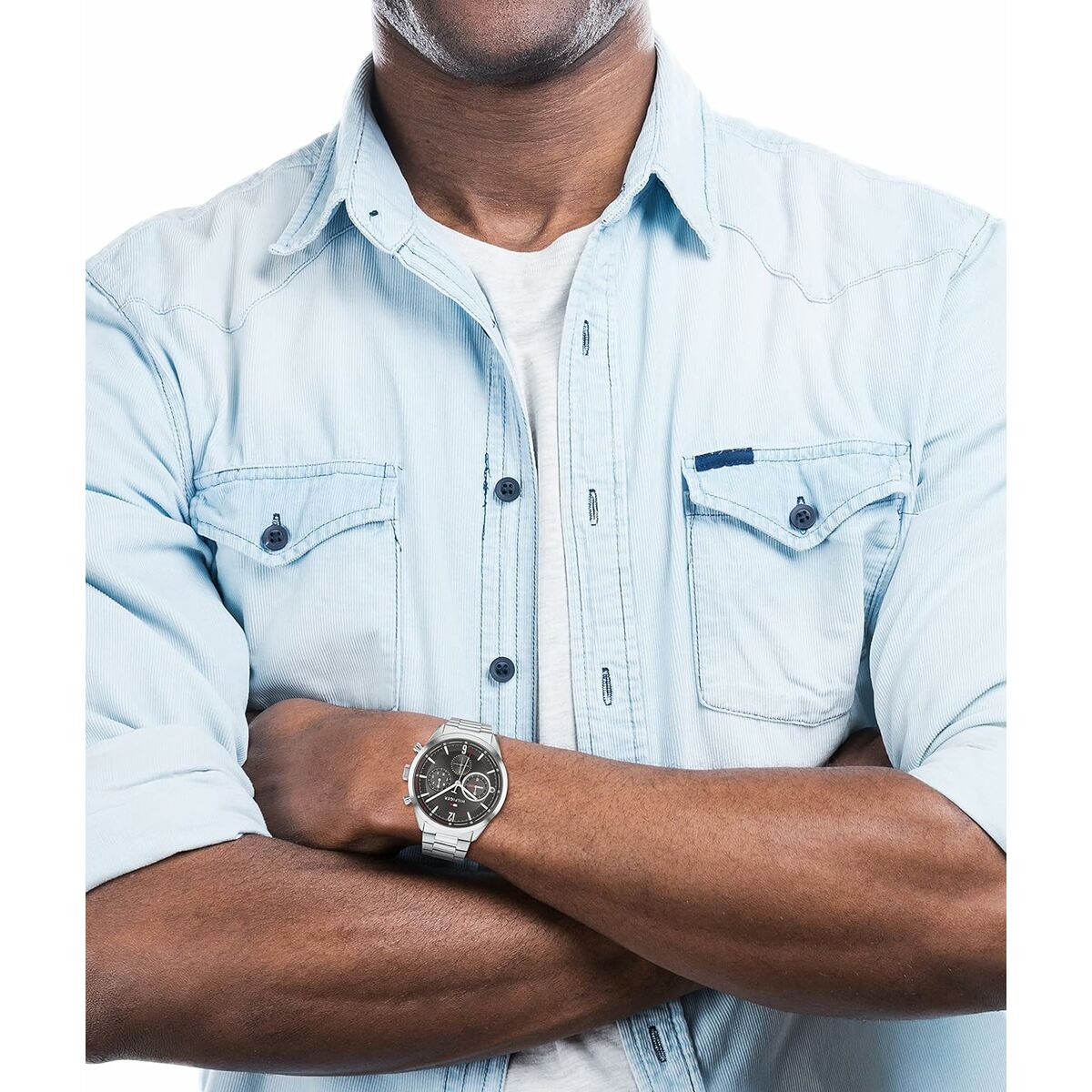 Tommy Hilfiger Erkek Saati 1791943 Siyah Gümüş-4