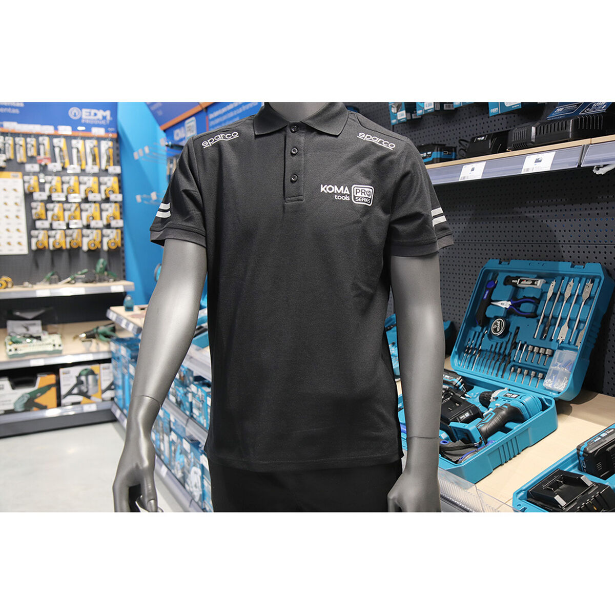 Поло с коротким рукавом Sparco Koma Tools 02415nrgs-3