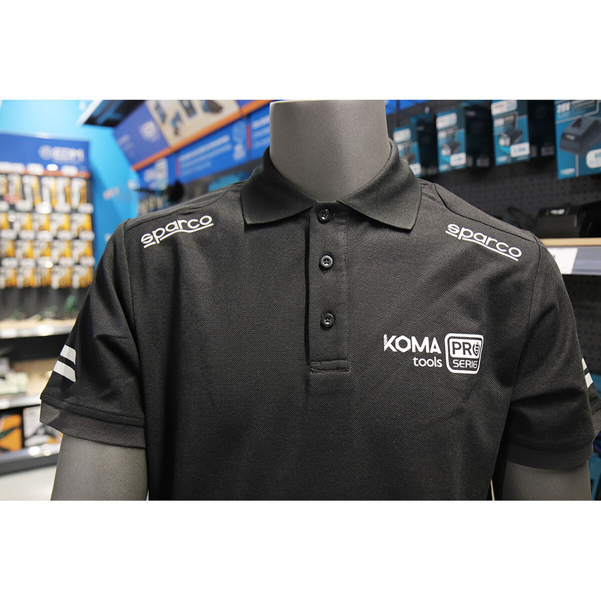 Поло с коротким рукавом Sparco Koma Tools 02415nrgs-4