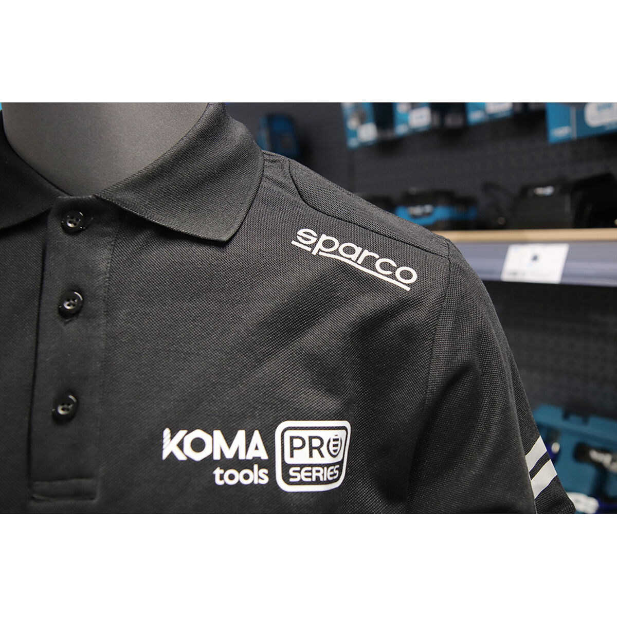Поло с коротким рукавом Sparco Koma Tools 02415nrgs-5