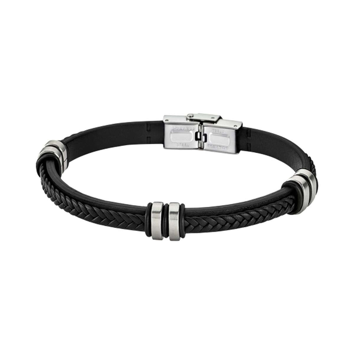 Pulseiras masculinas Lotus JEWELS JEWELRY Couro Inox Aço (Revisto A)