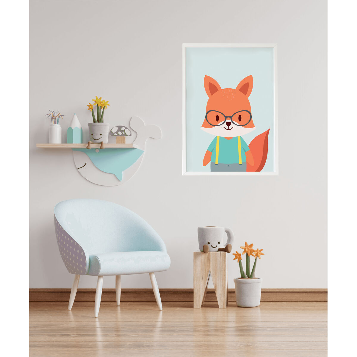Картина Crochetts Разноцветный Деревянный MDF 33 x 43 x 2 cm Лиса-2
