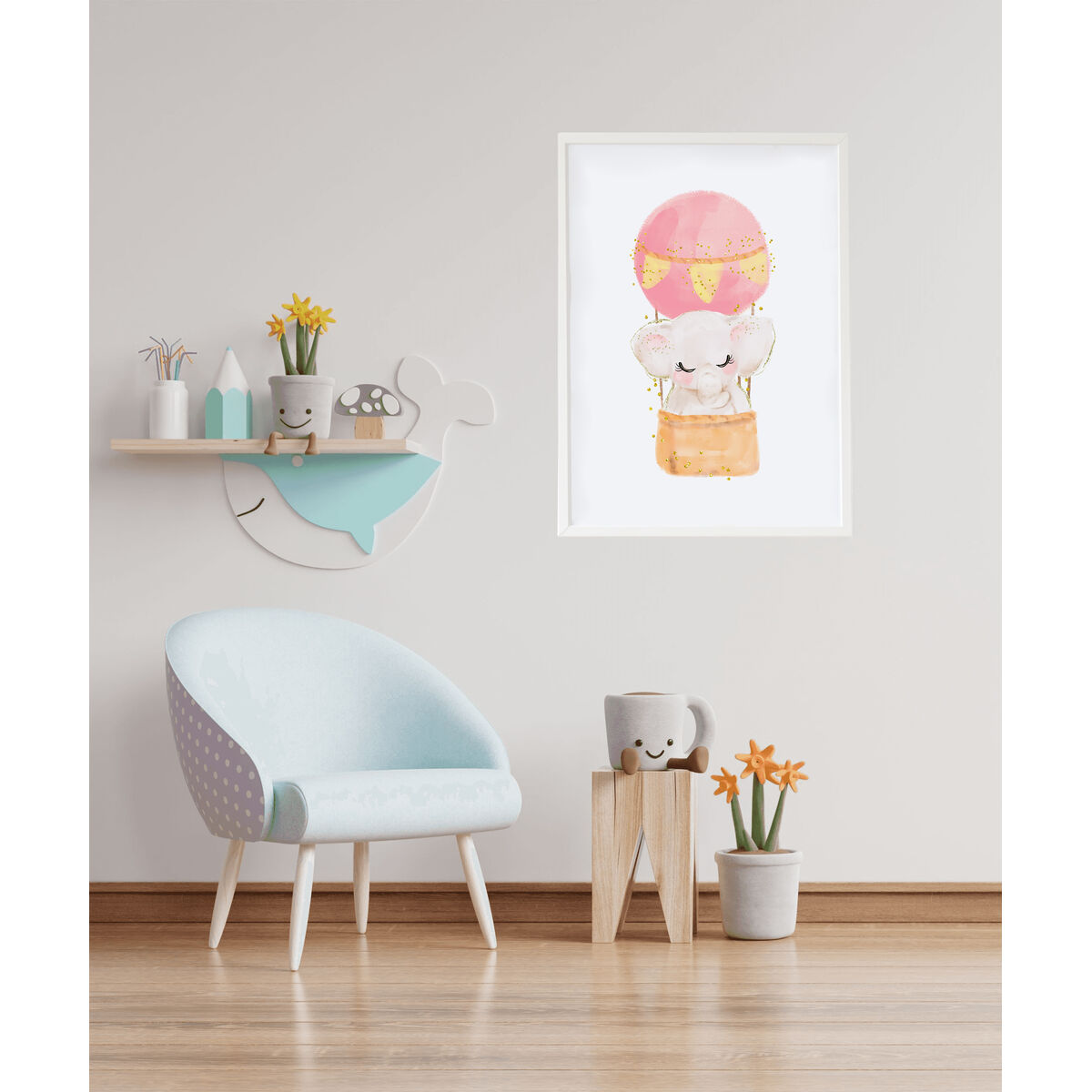 Картина Crochetts Разноцветный Деревянный MDF 33 x 43 x 2 cm Слон-2