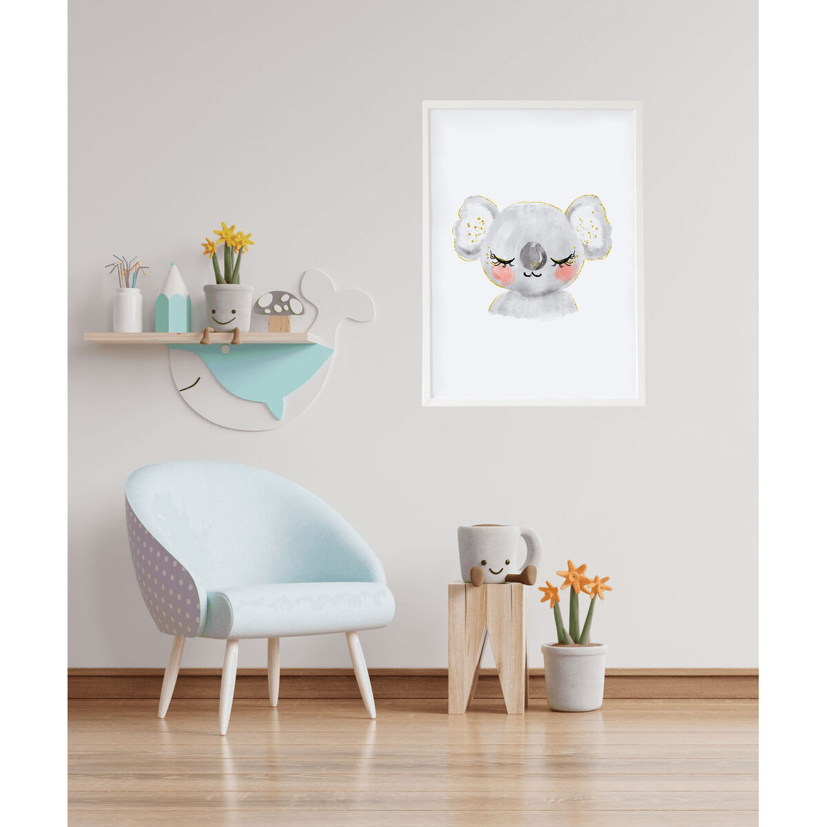 Картина Crochetts Разноцветный Деревянный MDF 33 x 43 x 2 cm Koala-2