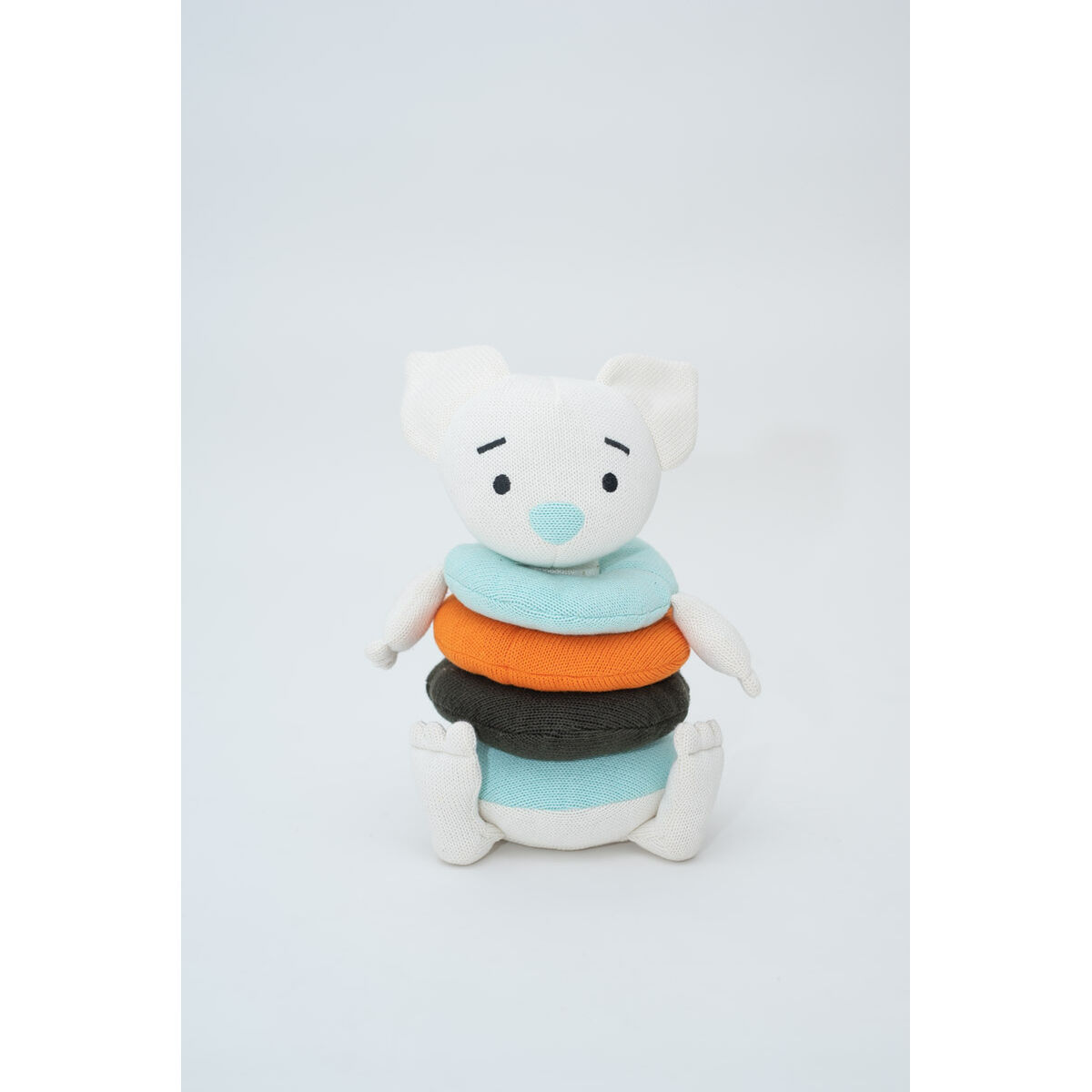 Плюшевый Crochetts Bebe Синий Белый Мышь 28 x 32 x 19 cm-5