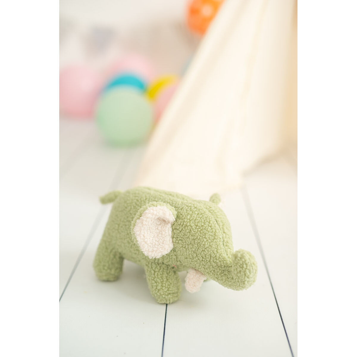 Плюшевый Crochetts Bebe Зеленый Слон 27 x 13 x 11 cm-8