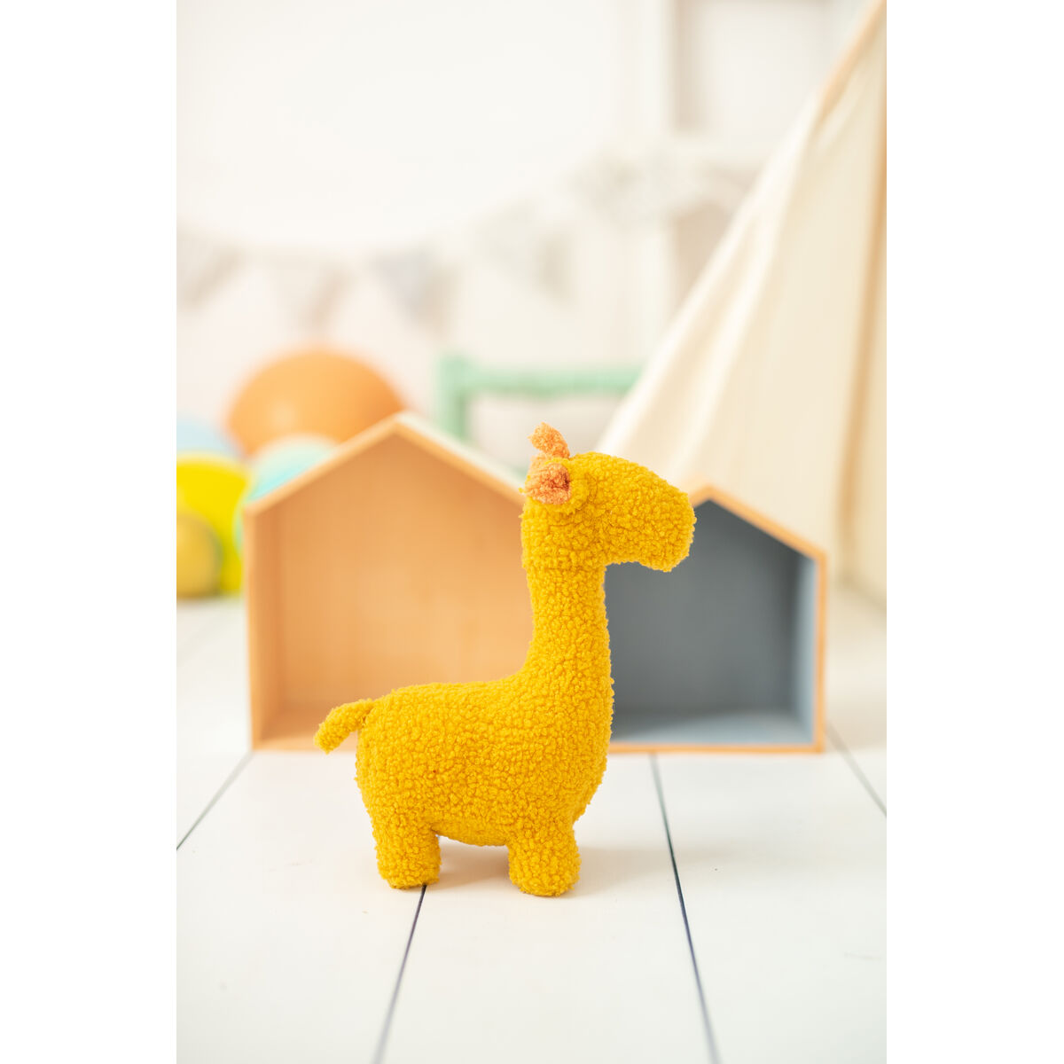 Плюшевый Crochetts Bebe Жёлтый Динозавр Жираф 30 x 24 x 10 cm 2 Предметы-7