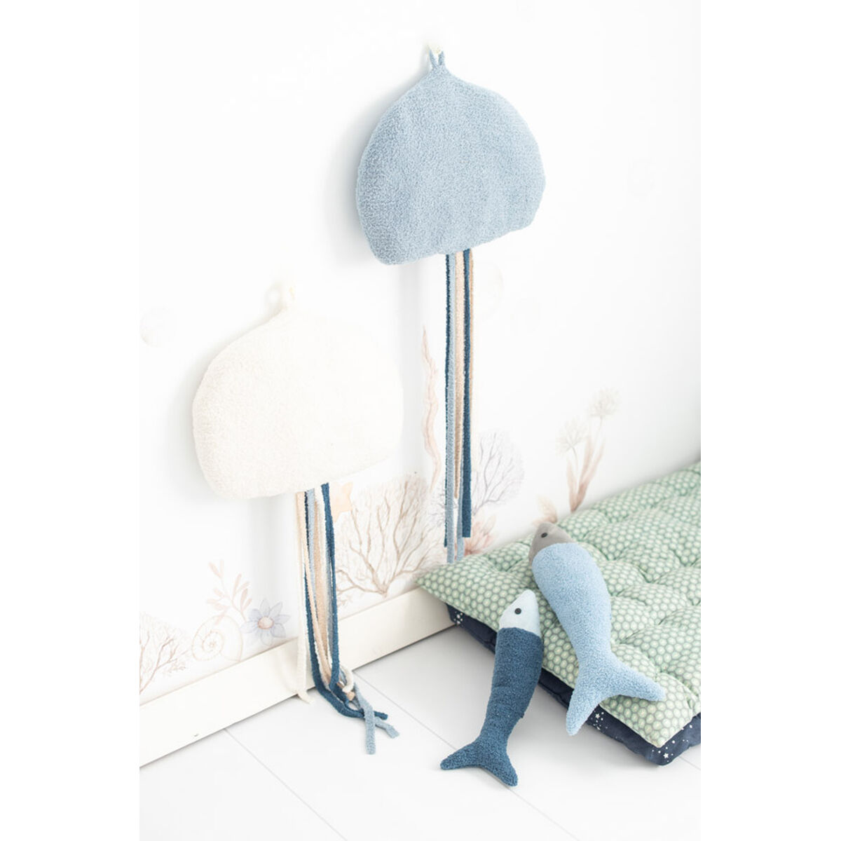 Набор мягких игрушек Crochetts OCÉANO Синий Белый Медуза 40 x 95 x 8 cm 2 Предметы-2