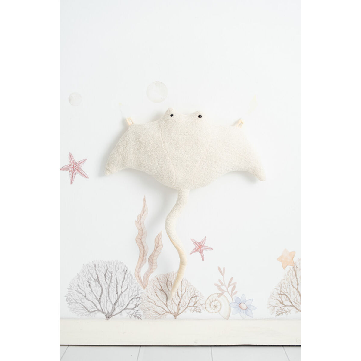 Плюшевый Crochetts OCÉANO Синий Белый Скат Медуза 40 x 95 x 8 cm 3 Предметы-2
