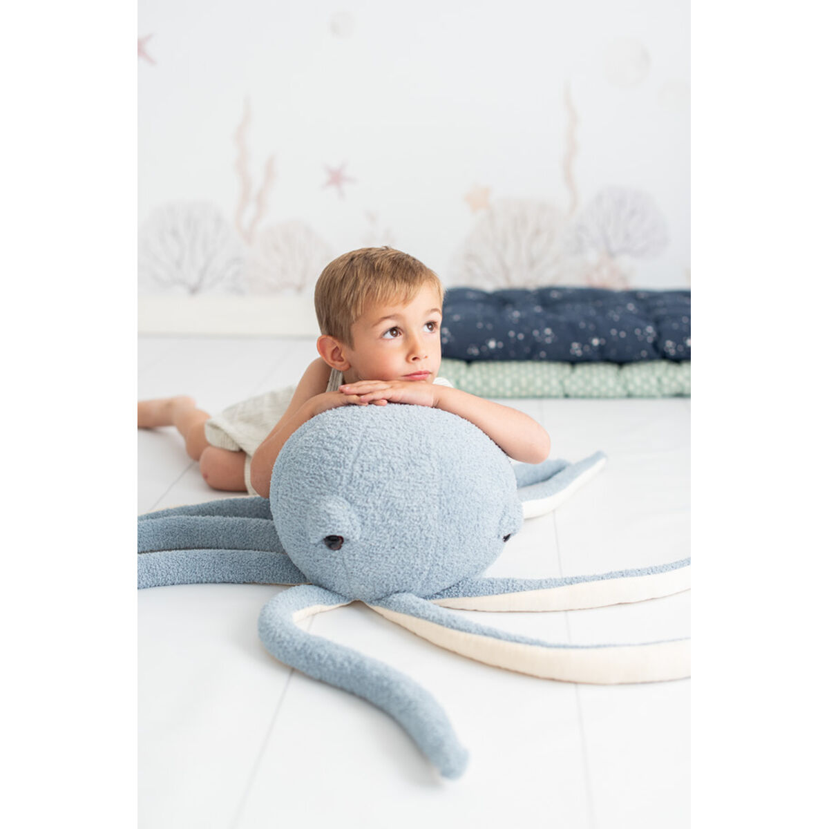 Плюшевый Crochetts OCÉANO Синий Белый Осьминог Кит Рыбы 29 x 84 x 14 cm 4 Предметы-3