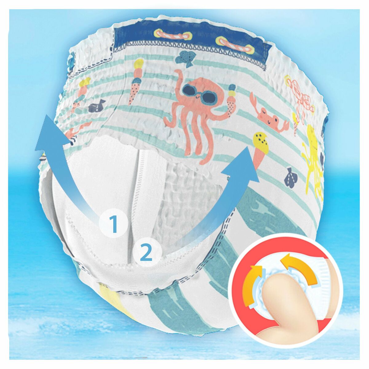 Одноразовые подгузники Dodot Splashers 5-6 14 Kg (10 штук)-4