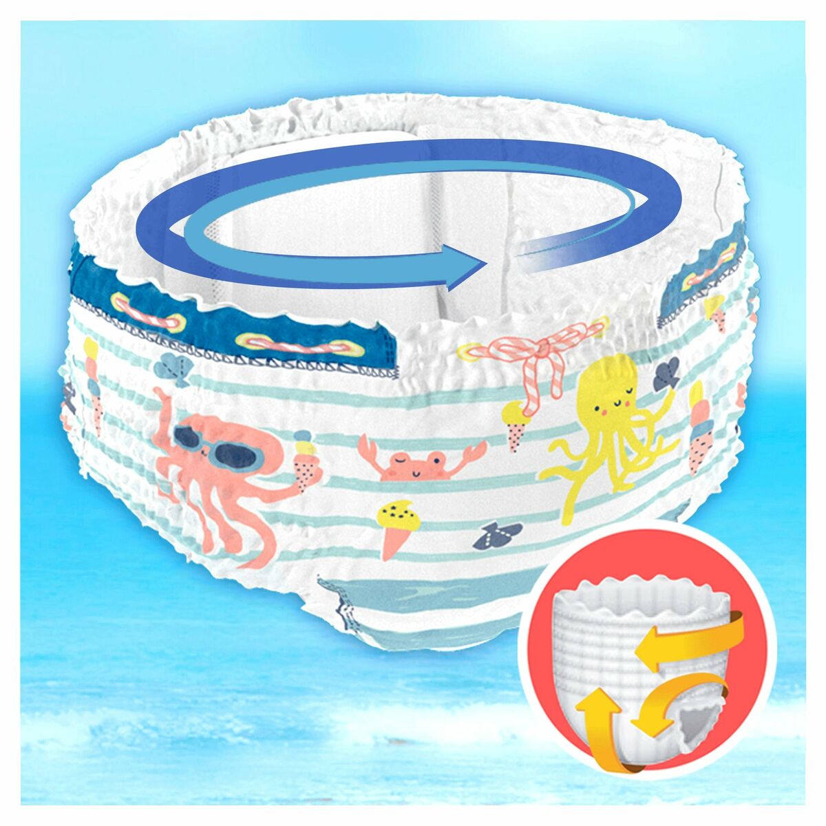 Одноразовые подгузники Dodot Splashers 5-6 14 Kg (10 штук)-5