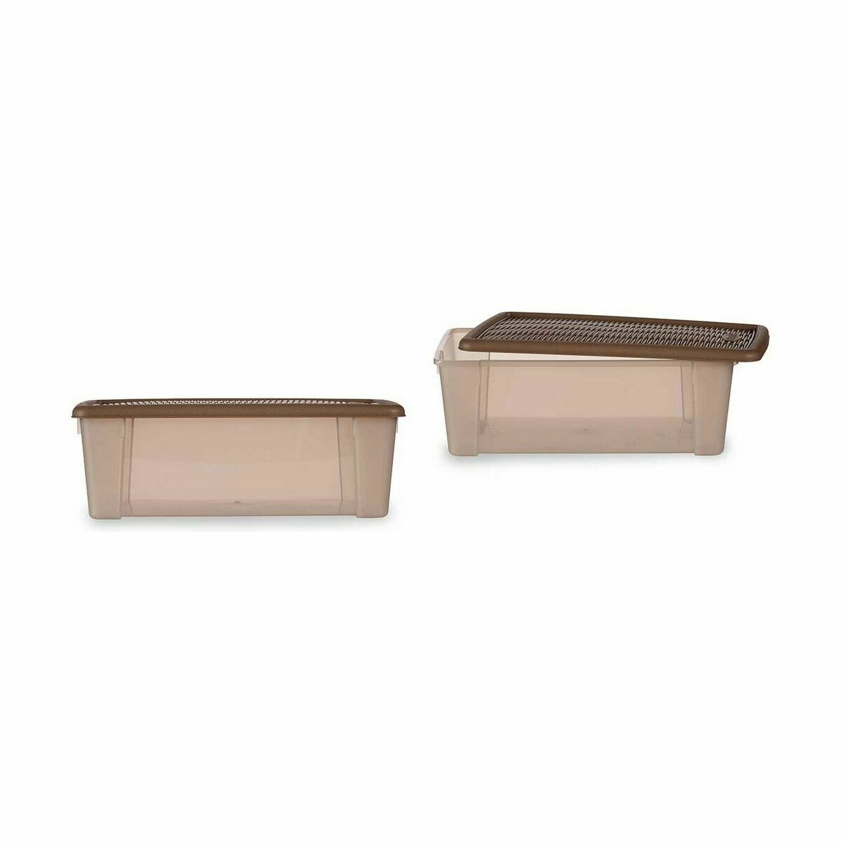 Контейнер для хранения с крышкой Stefanplast Elegance Бежевый Пластик 5 L 19,5 x 11,5 x 33 cm (12 штук)-3