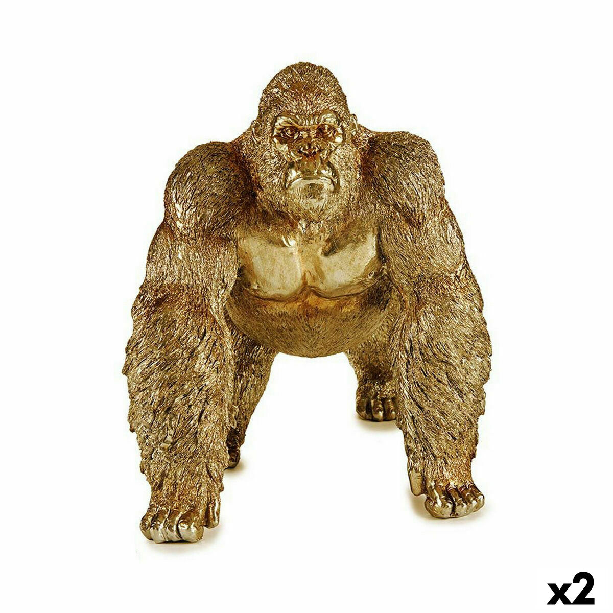 大猩猩的装饰人物镀金20 x 27.5 x 34 cm (2件)