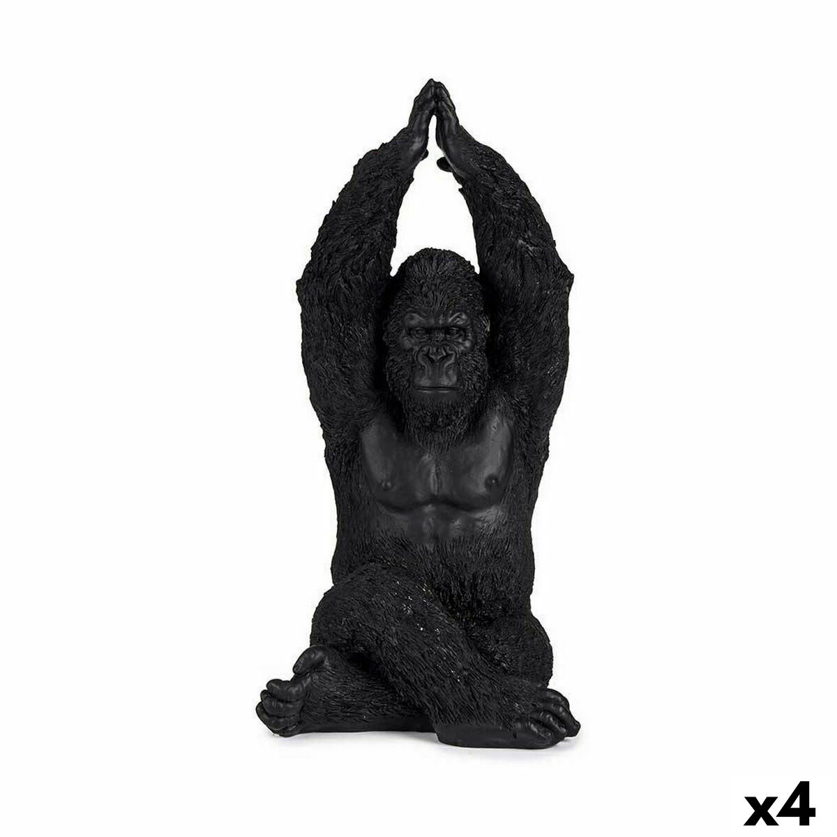 大猩猩的装饰人物Yoga Black 18 x 36.5 x 19.5 cm (4件)