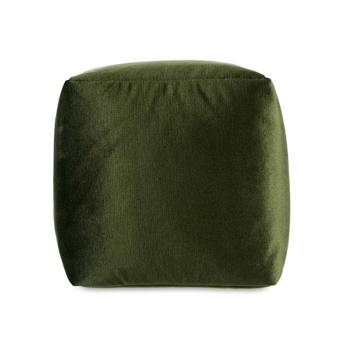 Pouf Velour Green 30 x 30 x 30 cm (4 pieces)-3
