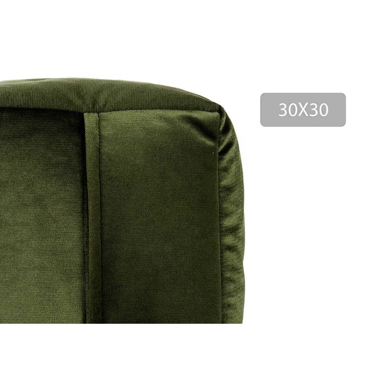 Pouf Velour Green 30 x 30 x 30 cm (4 pieces)-4