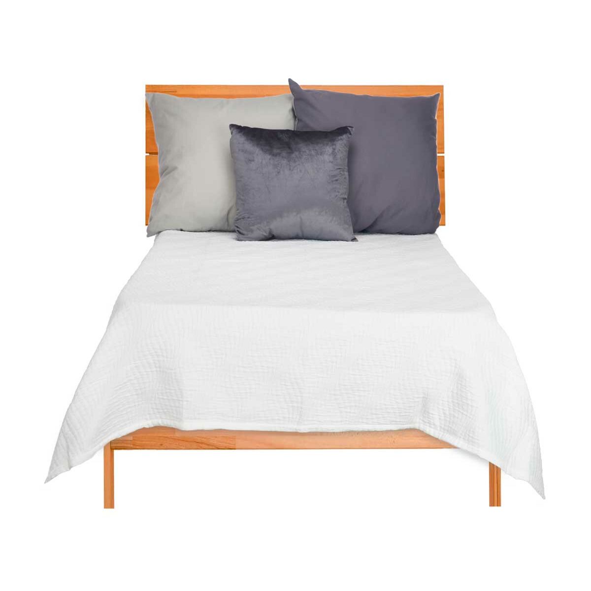 Revestimento de cama 180 x 260 cm branco (4 peças)-2