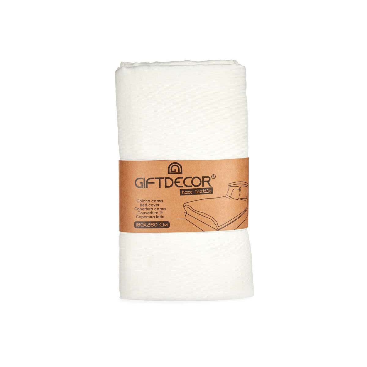 Revestimento de cama 180 x 260 cm branco (4 peças)-3